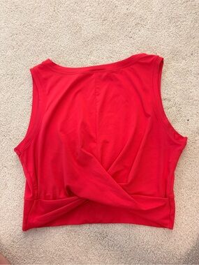 Kyodan Red Twist-Front Crop Tank